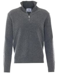 Alpha Studio - Half-Zip High-Neck Sweater - Lyst