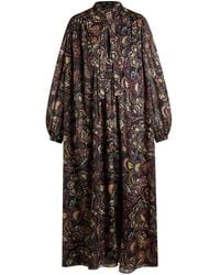 Etro - Floral-print Silk-blend Dress - Lyst