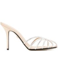 ALEVI - Emily Crystal-Embellished Heeled Sandals - Lyst