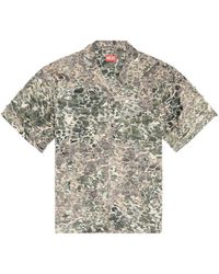DIESEL - Camisa Hockney-Camu con efecto destruido - Lyst