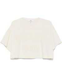 Chloé - T-Shirt Met Logo-Applicatie - Lyst