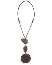 Maliparmi - Patchwork-Print Resin Necklace - Lyst