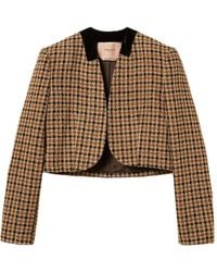 Twinset - Veste Spencer À Carreaux En Tweed - Lyst