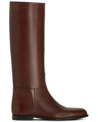 Etro - Leather Flat Riding Boots - Lyst