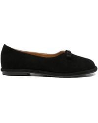 SERGIO MORETTI FIRENZE - Bow-Detail Suede Ballet Flats - Lyst