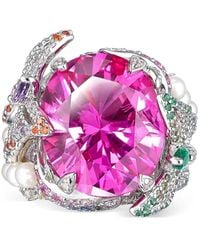 Anabela Chan - Rhodium Vermeil Swallowtail Multi-Stone Ring - Lyst