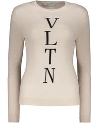 Valentino Garavani - Intarsia-Knit Logo Sweater - Lyst