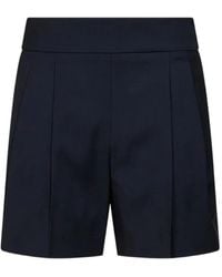 Max Mara - Short En Laine Vierge À Plis - Lyst