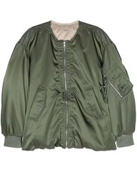 WOOYOUNGMI - Collarless Reversible Bomber Jacket - Lyst