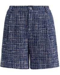 Ralph Lauren - Pleated Bouclé Shorts - Lyst