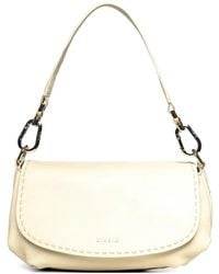 BIASIA - Whipstitch-Trim Leather Shoulder Bag - Lyst