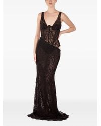 ANDREEA VENECIUC - Noire Elise Bead-Embellished Lace Maxi Dress - Lyst