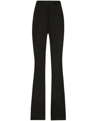 Dolce & Gabbana - Semi-Sheer Chiffon Flared Trousers - Lyst