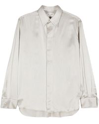 Saint Laurent - Striped Silk Shirt - Lyst