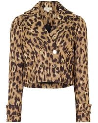 Temperley London - Amara Leopard-Print Cropped Jacket - Lyst