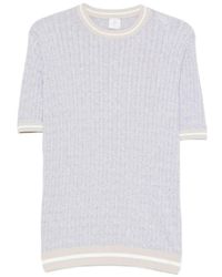 Eleventy - Round-Neck Ribbed T-Shirt - Lyst