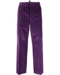 DSquared² - Corduroy straight-leg trousers - Lyst