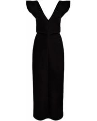 Proenza Schouler - Mariam Midikleid mit V-Ausschnitt - Lyst