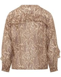 Ba&sh - Tunella Ruffled Paisley Shirt - Lyst