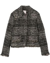 Semicouture - Bouclé Frayed Jacket - Lyst