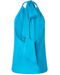 Pinko - Tie-Neck Halter Blouse - Lyst