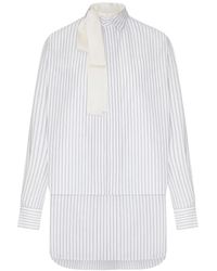 Sacai - Striped Scarf-Detail Mini Dress - Lyst