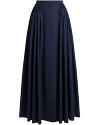 Polo Ralph Lauren - Pleated Faille Maxi Skirt - Lyst