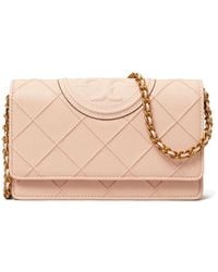 Tory Burch - Fleming Leather Wallet On Chain - Lyst