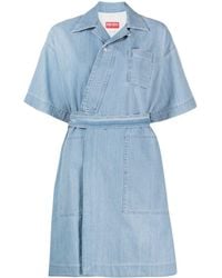 KENZO - Denim Short Dress - Lyst