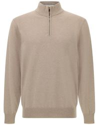 BOGGI - Cashmere Blend Half Zip Jumper - Lyst