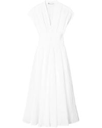 Tory Burch - V-Neck Linen Dress - Lyst