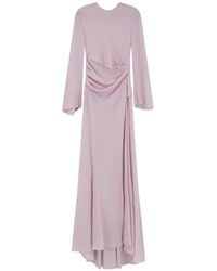 McQueen - Gedrapeerde Maxi-Jurk - Lyst