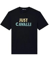 Just Cavalli - Logo-Print Cotton T-Shirt - Lyst
