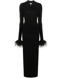 MANURI - Maxi-Jurk Met Vierkante Hals - Lyst