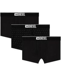 DIESEL - Drie Stretch-Katoenen Boxershorts Met Jacquard - Lyst