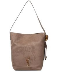 V73 - Logo-Plaque Charm-Detail Shoulder Bag - Lyst