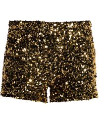 Styland - Mid-rise Sequined Shorts - Lyst