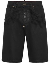 Philipp Plein - Jeans-Shorts Im Distressed-Look - Lyst
