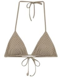 Fisico - Crystal-Embellished Triangle Bikini Top - Lyst