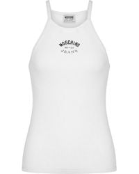 Moschino - Cotton Blend Logo Tank Top - Lyst