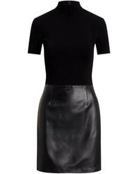 Ralph Lauren - Mini-Jurk Met Col En Korte Mouwen - Lyst