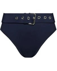 MICHAEL Michael Kors - Belted-Waist Eyelet-Detail Bikini Bottom - Lyst
