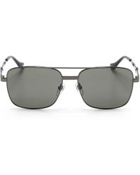 Gucci - Web Stripe Square-Frame Sunglasses - Lyst