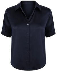 L'Agence - Ellah Short-Sleeved Blouse - Lyst