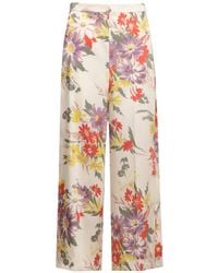 Emme - Floral-Print Straight-Leg Trousers - Lyst