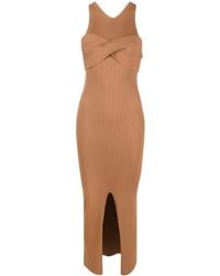 Nanushka - Twist-Detail Ribbed-Knit Dress - Lyst
