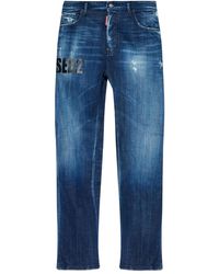 DSquared² - Vaqueros Con Logo Y Efecto Envejecido - Lyst