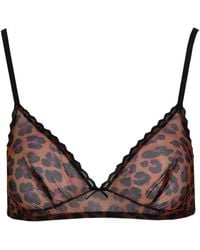 Laura Urbinati - Leopard-Print Triangle Bra - Lyst