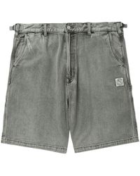 Izzue - Jeans-Shorts mit Logo-Patch - Lyst