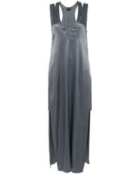 Giorgio Armani - Robe longue en soie à design superposé - Lyst